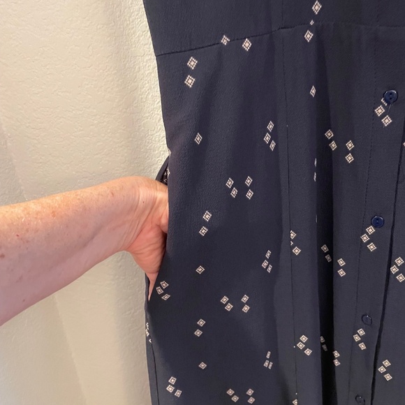 ☀️SALE☀️ NWT BABEAU Capped Sleeve Midi Shirtdress - Picture 5 of 8